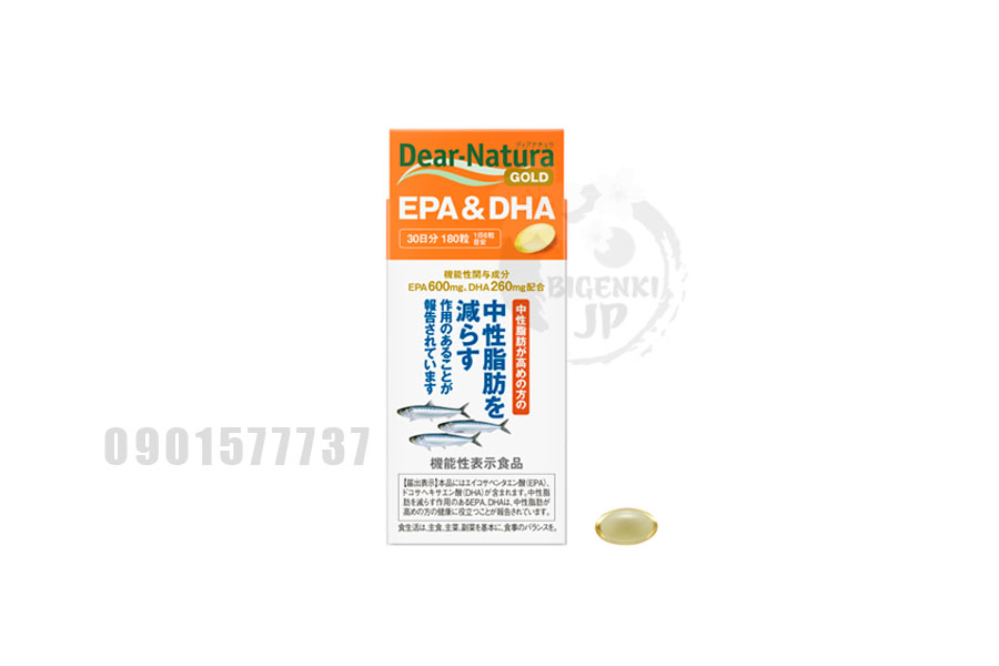 Viên uống bổ não, hạ mỡ máu DHA & EPA DEAR NATURE GOLD Nhật Bản